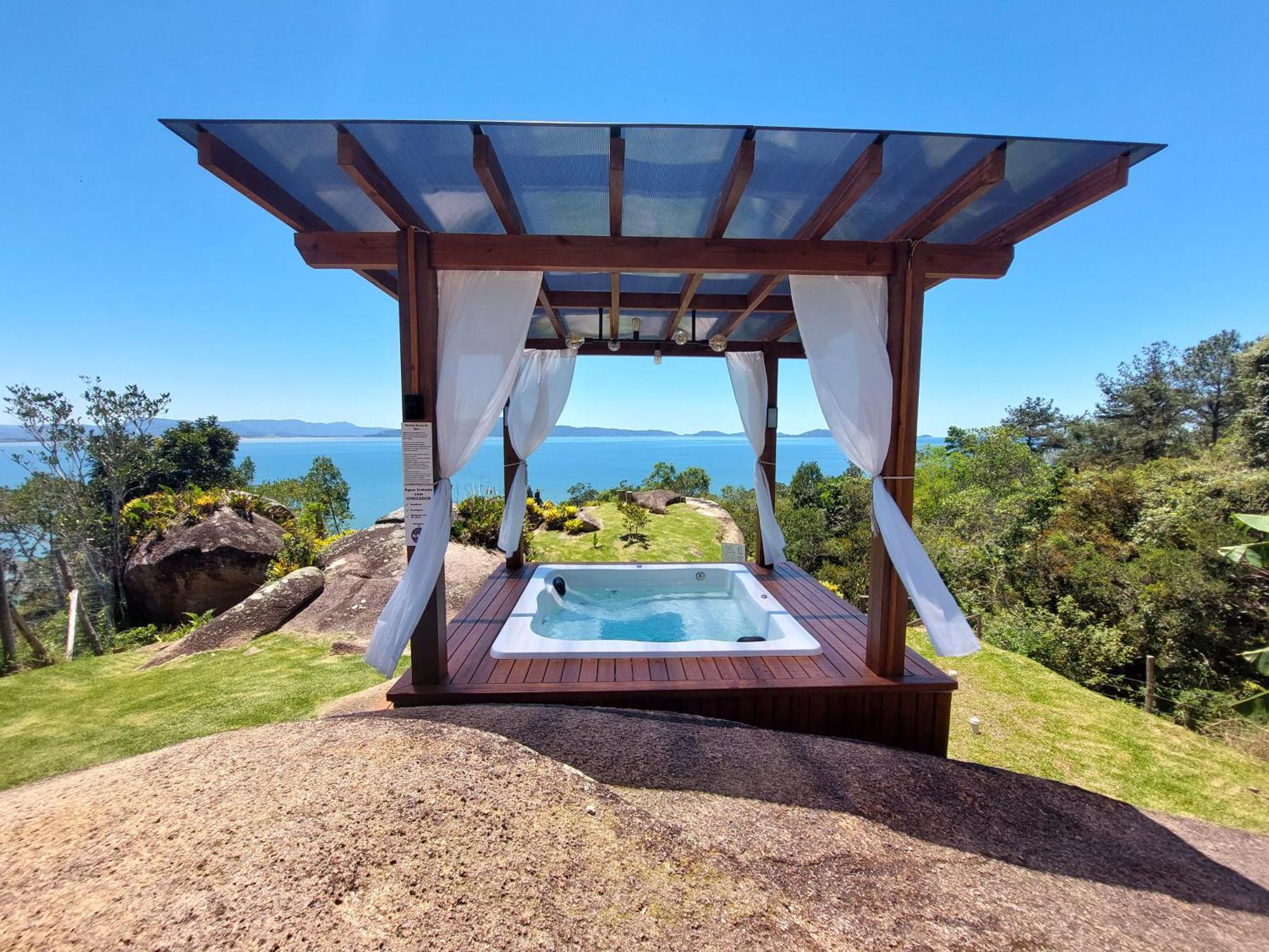 Casa Mirante Do Sol-Vista Exuberante Com Spa Governador Celso Ramos Ngoại thất bức ảnh